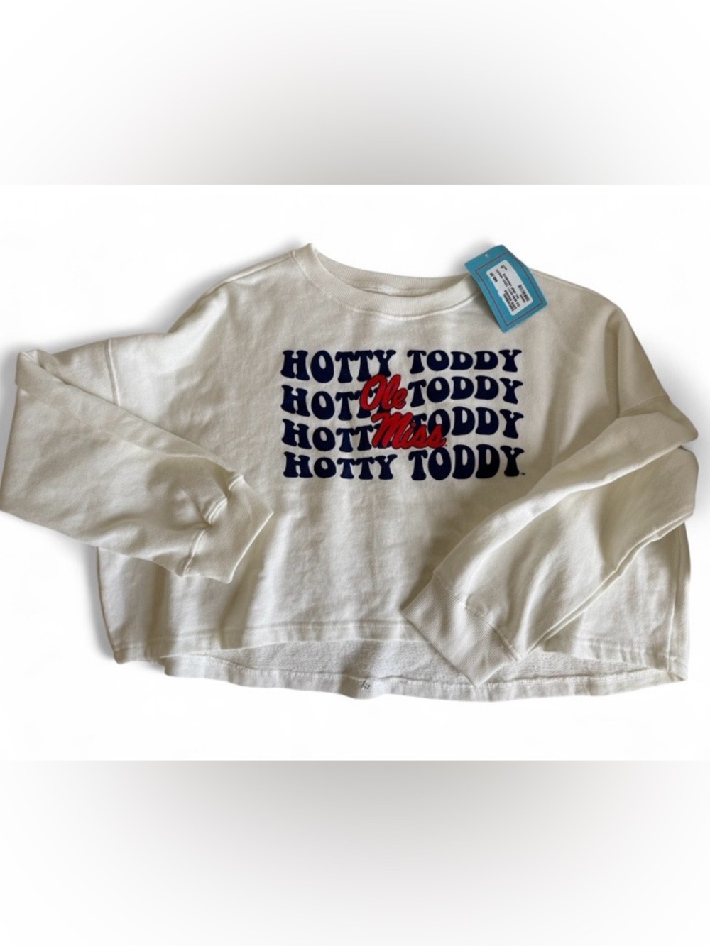 Ole Miss "Hotty Toddy" Cropped long sleeve t shirt